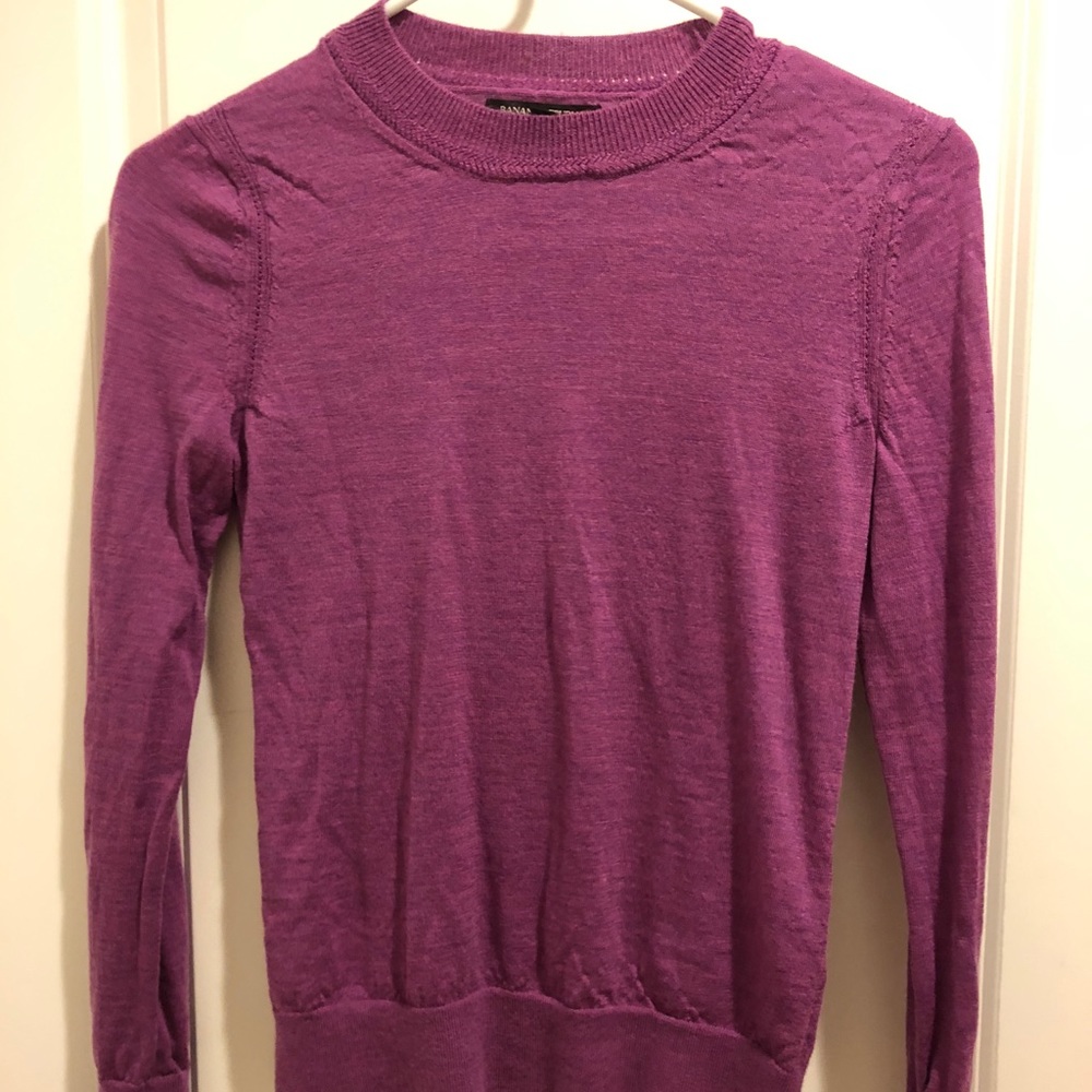 Purple Merino Wool Banana Republic Sweater